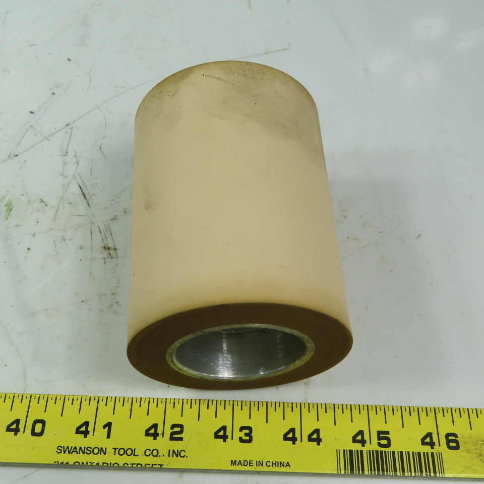 Aluminum 3" Diam x 4" Face Rubber Lagged Gravity Conveyor Roller