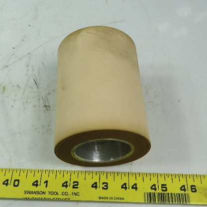 Aluminum 3" Diam x 4" Face Rubber Lagged Gravity Conveyor Roller