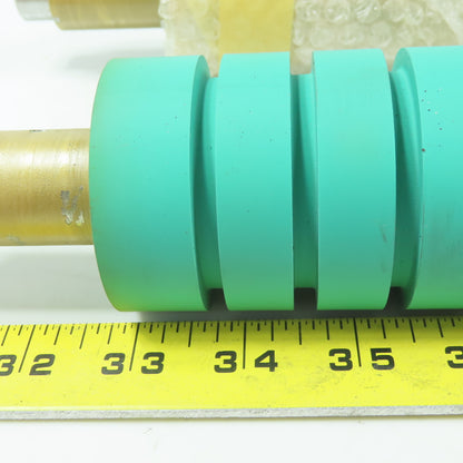 Segmented Roll 2.35" Diam x 11.82" Rubber lagged Conveyor Roller Lot of 3