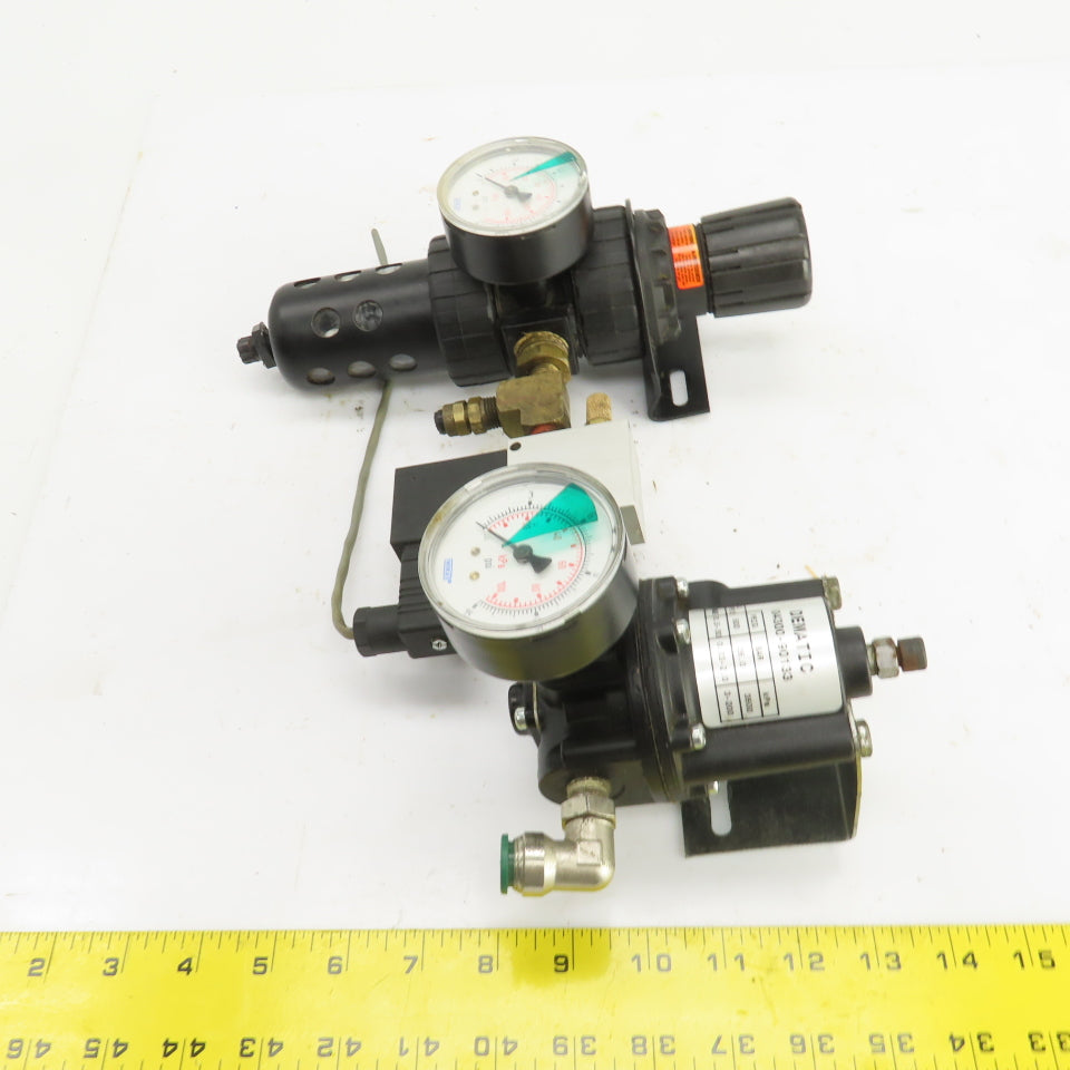Dematic 04300-90133 1/2" NPT 2 Stage Air Pressure Regulator Filter W/ Bypass