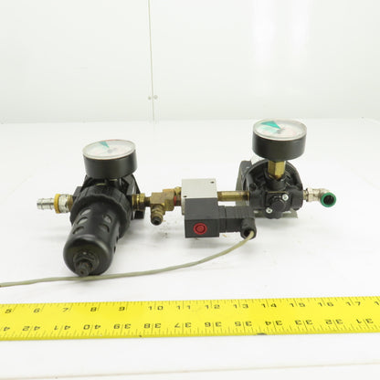 Dematic 04300-90133 1/2" NPT 2 Stage Air Pressure Regulator Filter W/ Bypass