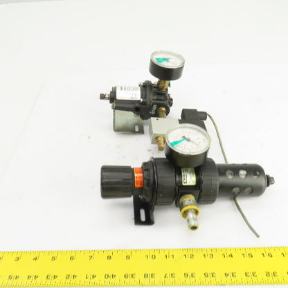 Dematic 04300-90133 1/2" NPT 2 Stage Air Pressure Regulator Filter W/ Bypass