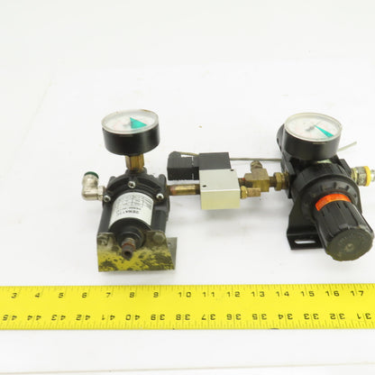 Dematic 04300-90133 1/2" NPT 2 Stage Air Pressure Regulator Filter W/ Bypass