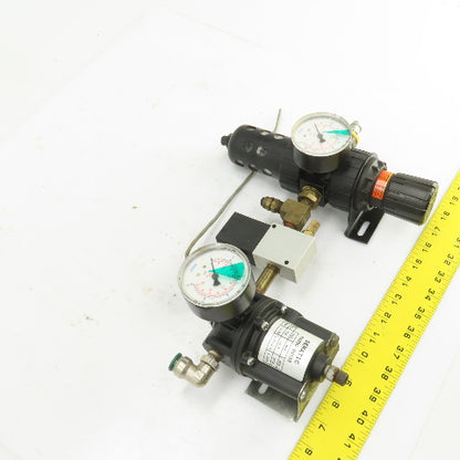 Dematic 04300-90133 1/2" NPT 2 Stage Air Pressure Regulator Filter W/ Bypass