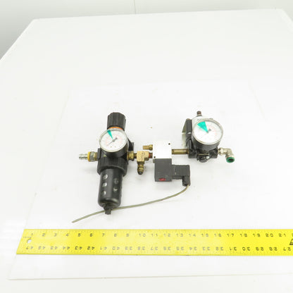 Dematic 04300-90133 1/2" NPT 2 Stage Air Pressure Regulator Filter W/ Bypass