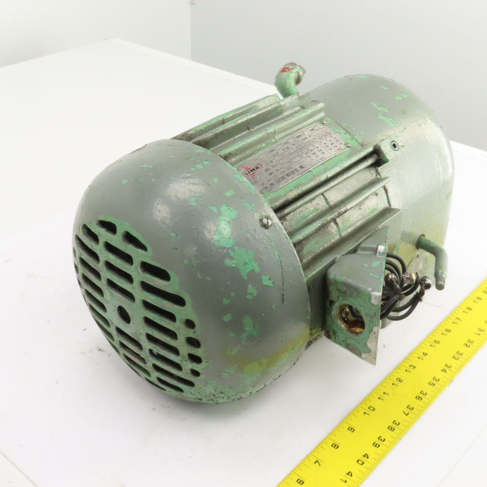 Lima Model A 2HP AC Electric Motor 1800RPM 208-220/440V 3PH 184 Frame