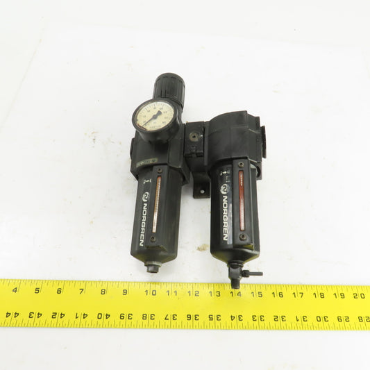 Norgren B74G-3AK-AD3-RMN 3/8" Compressed Air Filter Regulator Lubricator 250PSIG