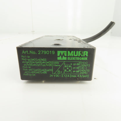 Murr Elektronik 279019 8-Port Distribution Block 24V DC