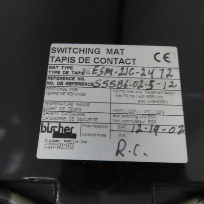 Bircher CESM-21C-2472 24"x72" Pressure Sensitive Safety Switching Mat 11' Cable