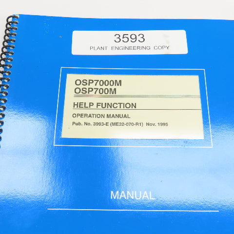 Okuma OSP7000M OSP700M Maintenance Operation Alarms Manual Library Lot Of 14