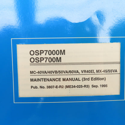 Okuma OSP7000M OSP700M Maintenance Operation Alarms Manual Library Lot Of 14