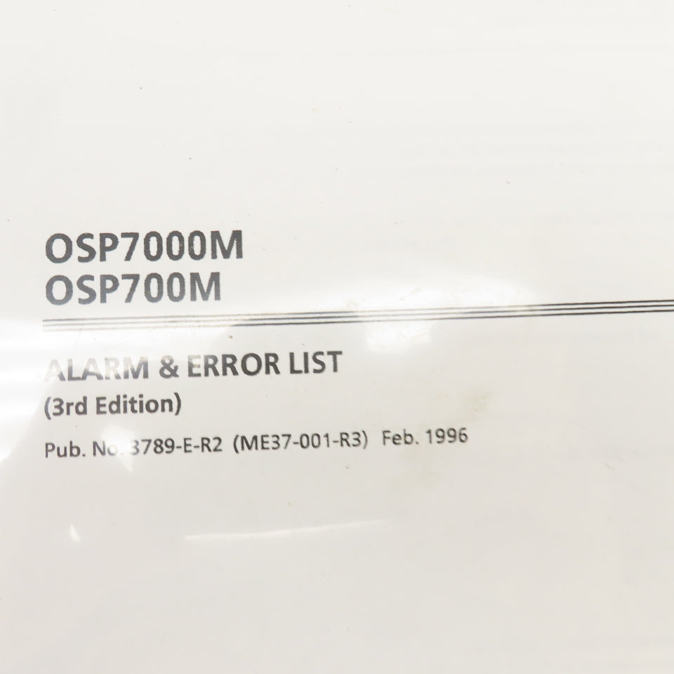 Okuma OSP7000M OSP700M Maintenance Operation Alarms Manual Library Lot Of 14