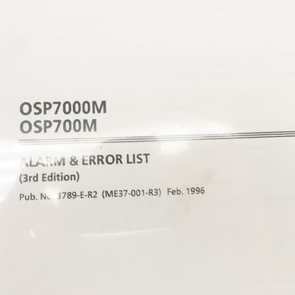 Okuma OSP7000M OSP700M Maintenance Operation Alarms Manual Library Lot Of 14