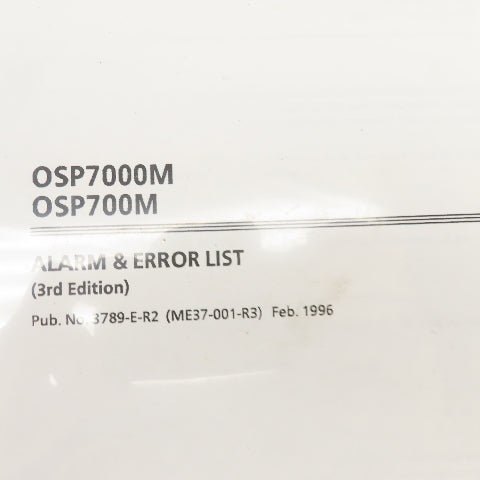 Okuma OSP7000M OSP700M Maintenance Operation Alarms Manual Library Lot Of 14