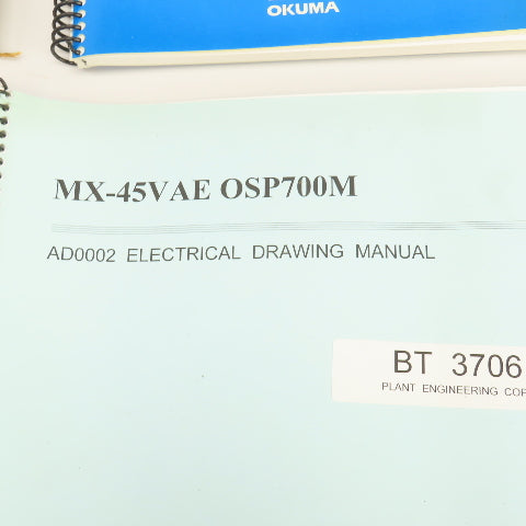 Okuma OSP7000M OSP700M Maintenance Operation Alarms Manual Library Lot Of 14