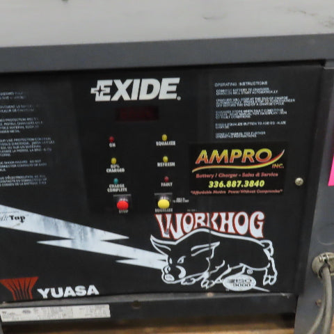 YUASA W3-12-550 Workhog 24V Forklift Battery Charger 12 Cell 208-230/480V 550AH