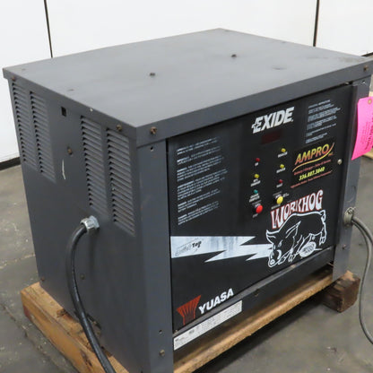 YUASA W3-12-550 Workhog 24V Forklift Battery Charger 12 Cell 208-230/480V 550AH