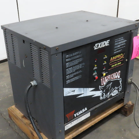 YUASA W3-12-550 Workhog 24V Forklift Battery Charger 12 Cell 208-230/480V 550AH