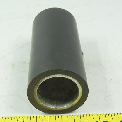 Aluminum 2-3/8" x 5" Black Rubber Lagged Gravity Conveyor Roller