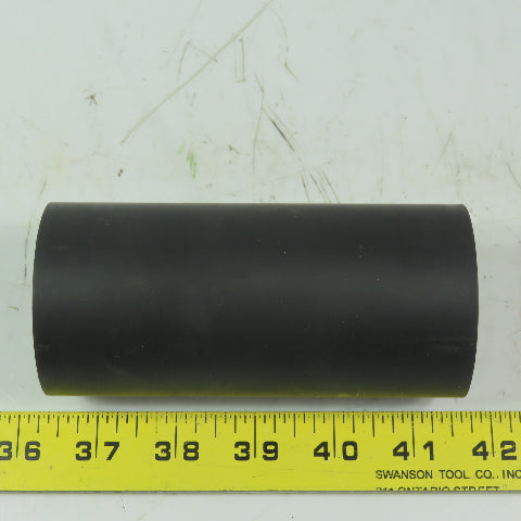 Aluminum 2-3/8" x 5" Black Rubber Lagged Gravity Conveyor Roller