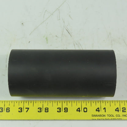 Aluminum 2-3/8" x 5" Black Rubber Lagged Gravity Conveyor Roller