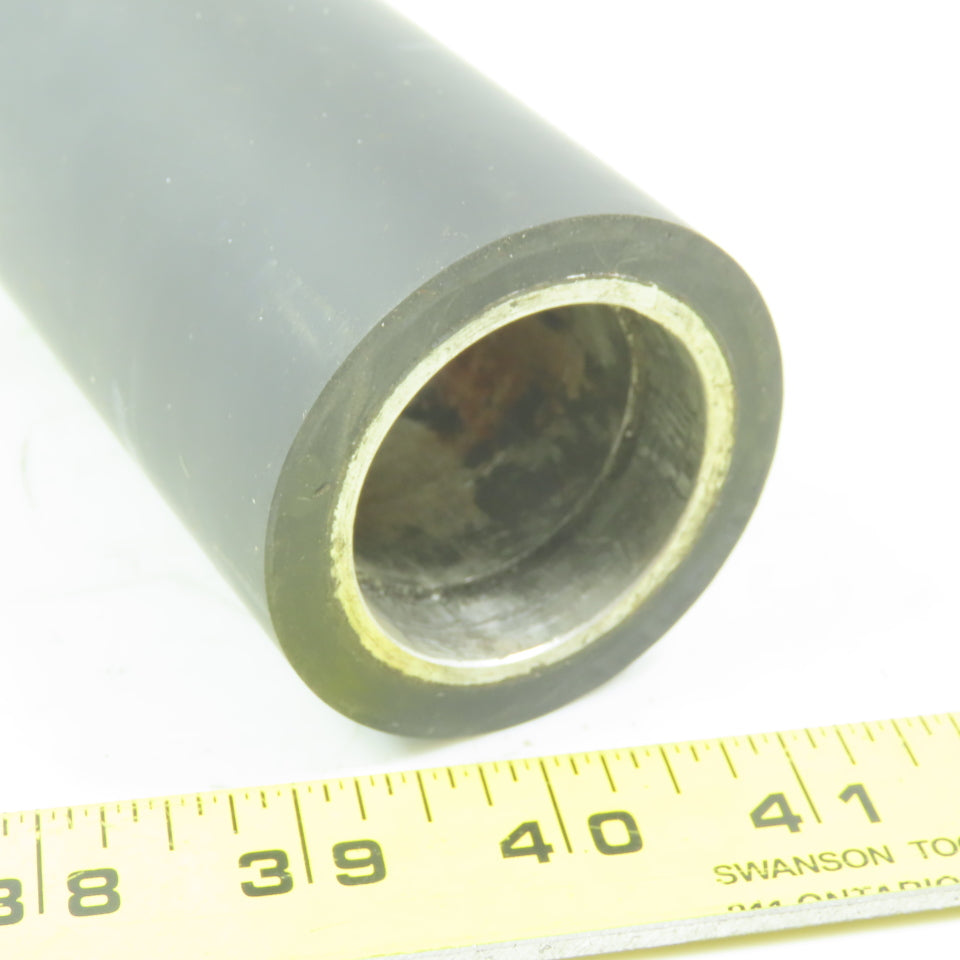 Aluminum 2-3/8" x 5" Black Rubber Lagged Gravity Conveyor Roller