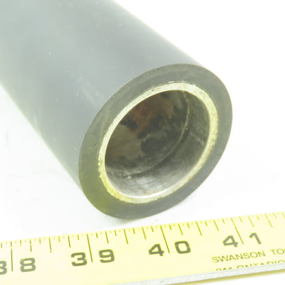Aluminum 2-3/8" x 5" Black Rubber Lagged Gravity Conveyor Roller