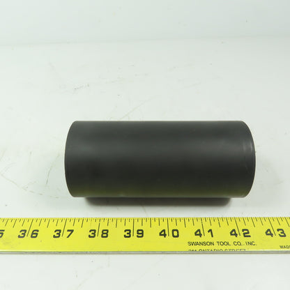 Aluminum 2-3/8" x 5" Black Rubber Lagged Gravity Conveyor Roller
