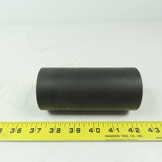 Aluminum 2-3/8" x 5" Black Rubber Lagged Gravity Conveyor Roller