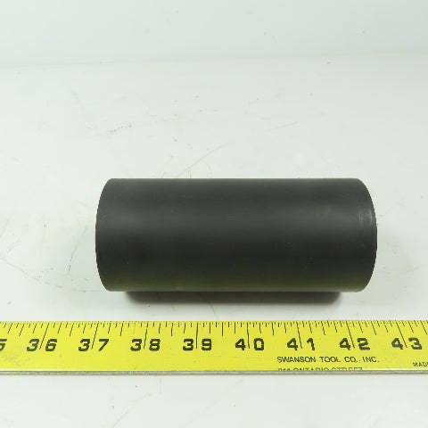 Aluminum 2-3/8" x 5" Black Rubber Lagged Gravity Conveyor Roller