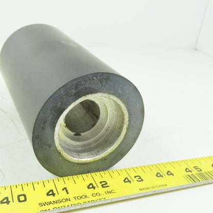 Aluminum 2.97" x 5-1/4" Black Rubber Lagged Gravity Conveyor Roller