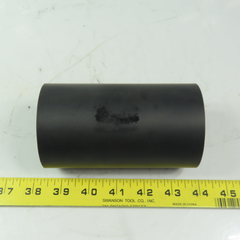 Aluminum 2.97" x 5-1/4" Black Rubber Lagged Gravity Conveyor Roller
