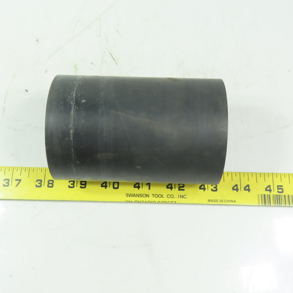 Aluminum 2.97" x 5-1/4" Black Rubber Lagged Gravity Conveyor Roller
