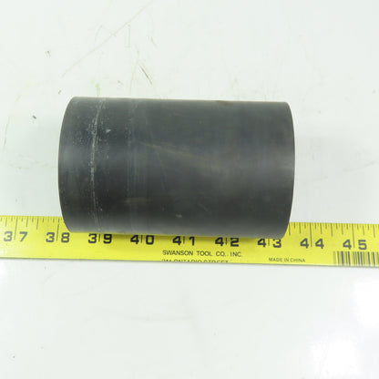 Aluminum 2.97" x 5-1/4" Black Rubber Lagged Gravity Conveyor Roller