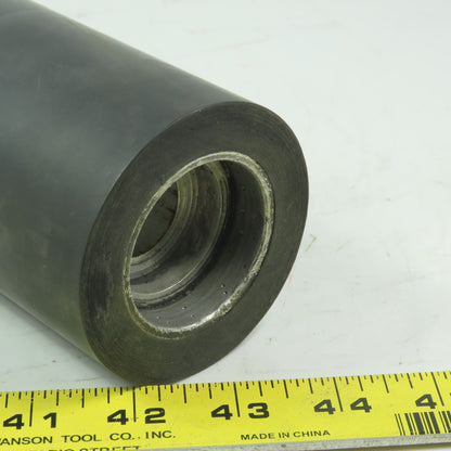 Aluminum 2.97" x 5-1/4" Black Rubber Lagged Gravity Conveyor Roller