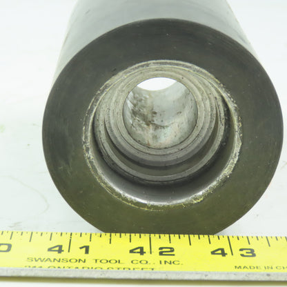 Aluminum 2.97" x 5-1/4" Black Rubber Lagged Gravity Conveyor Roller