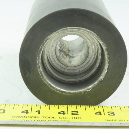 Aluminum 2.97" x 5-1/4" Black Rubber Lagged Gravity Conveyor Roller