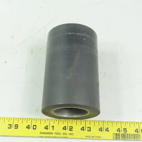 Aluminum 2.97" x 5-1/4" Black Rubber Lagged Gravity Conveyor Roller