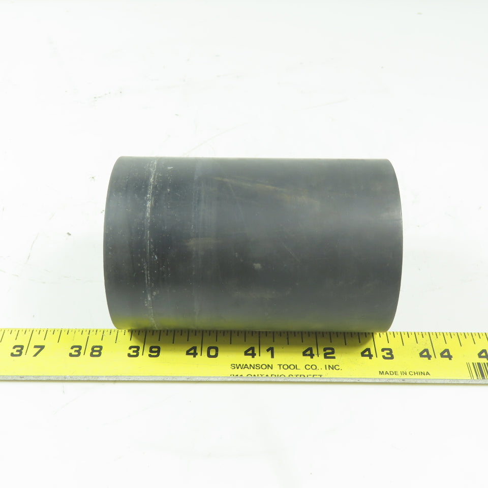 Aluminum 2.97" x 5-1/4" Black Rubber Lagged Gravity Conveyor Roller