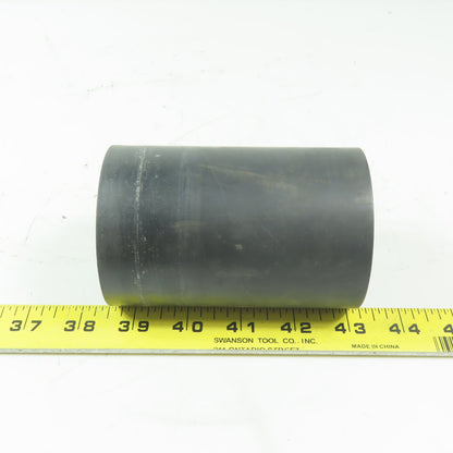 Aluminum 2.97" x 5-1/4" Black Rubber Lagged Gravity Conveyor Roller