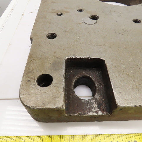28-1/4" x 18" x 2-1/4" Thick Steel Jig Fixture Setup Plate W/6-1/2" Thru Hole