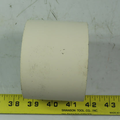 Aluminum 2.970" Diam. x 2.755" White  Rubber Lagged Conveyor Roller