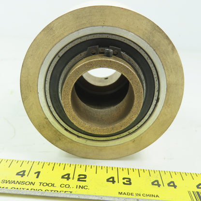 Aluminum 2.970" Diam. x 2.755" White  Rubber Lagged Conveyor Roller