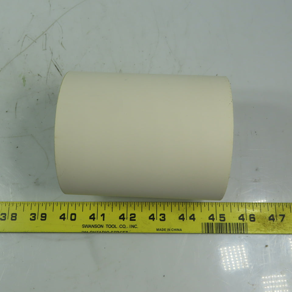 Aluminum 2.970" Diam. x 4.60" White  Rubber Lagged Conveyor Roller