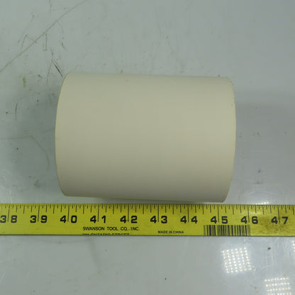 Aluminum 2.970" Diam. x 4.60" White  Rubber Lagged Conveyor Roller