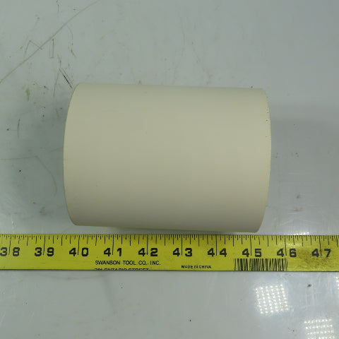 Aluminum 2.970" Diam. x 4.60" White  Rubber Lagged Conveyor Roller