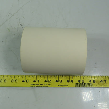 Aluminum 2.970" Diam. x 4.60" White  Rubber Lagged Conveyor Roller