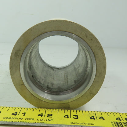 Aluminum 2.970" Diam. x 4.60" White  Rubber Lagged Conveyor Roller