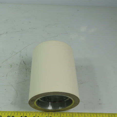 Aluminum 2.970" Diam. x 4.60" White  Rubber Lagged Conveyor Roller