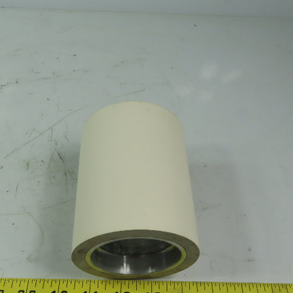 Aluminum 2.970" Diam. x 4.60" White  Rubber Lagged Conveyor Roller